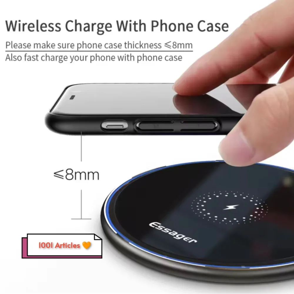 Wireless Charger - Chargeur Rapide sans fil ESSAGER Type C