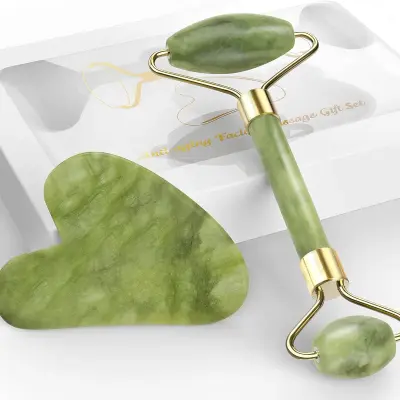 Gua Sha face roller لشد البشرة وإبراز ملامح الوجه بشكل طبيعي