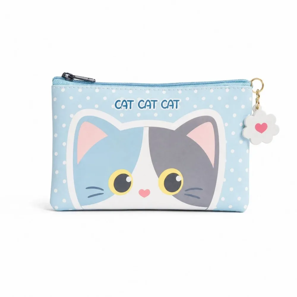 Trousse / Pochette "Cat Cat Cat" – Style Kawaii 🐱