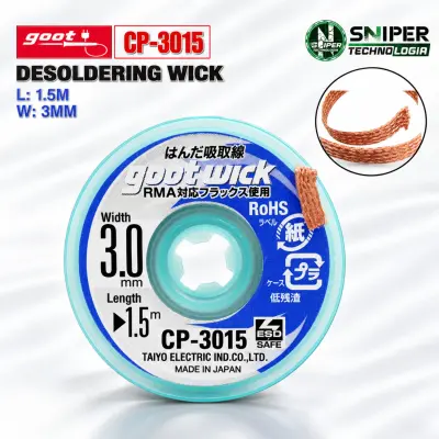 DESOLDERING WICK GOOT WICK CP-3015