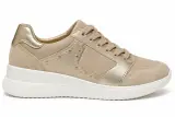 GEOX D Stardust B – Sneakers Femme Beige en Suède & Canvas