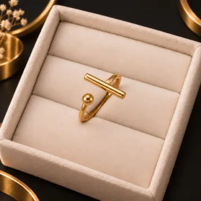 Bague Équilibre barre et sphère