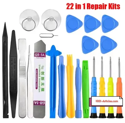 Outils / Kit de Réparation de Téléphone Portable / Smartphone- 22 Pièces.