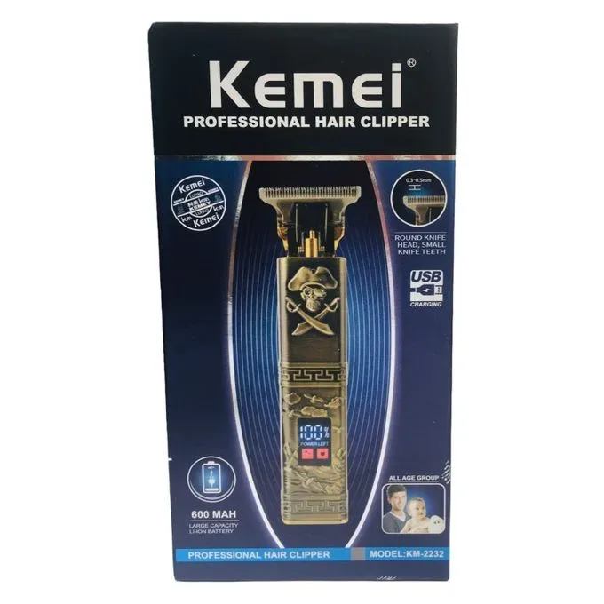 Tondeuse A Cheveux Rechargeable 600MAh 5W LCD Kemei KM-2232