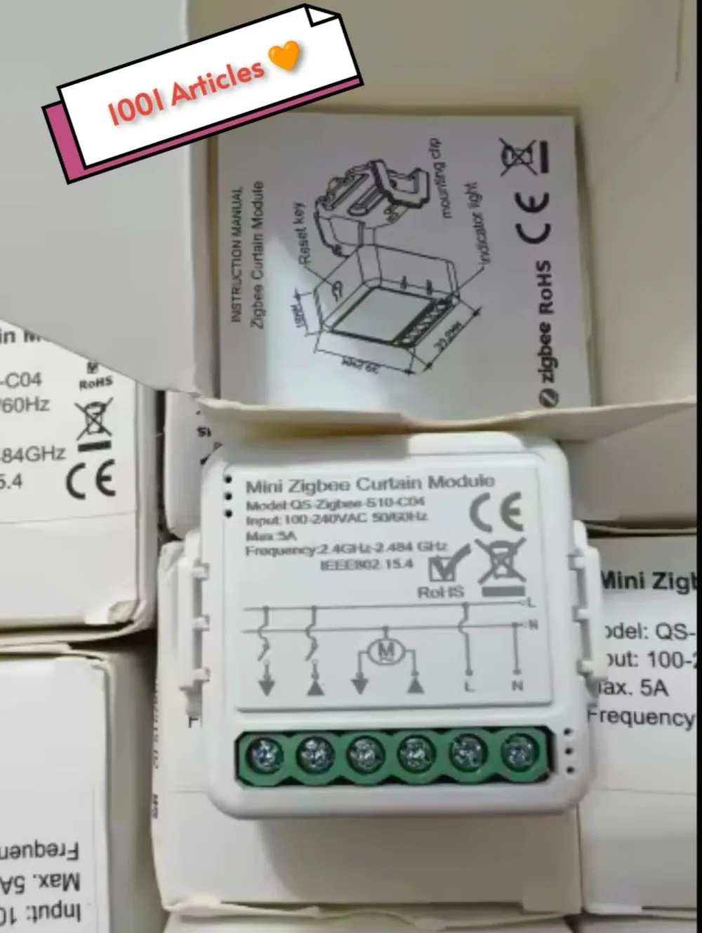 Mini Switch de Rideau et Stores - Module Connecté Tuya Smart
