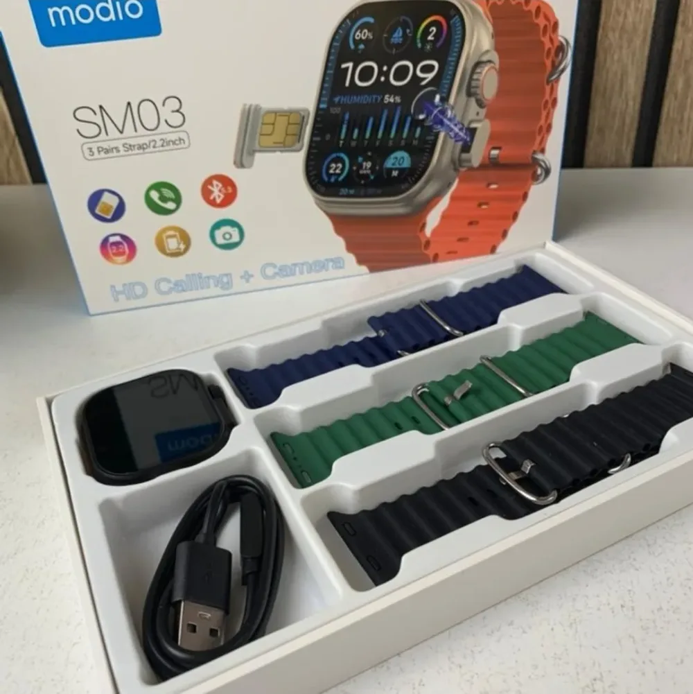 Smartwatch Modio SM03 avec prise en charge de la carte SIM et appareil photo intégré – ساعة ذكية تدعم شريحة الإتصال