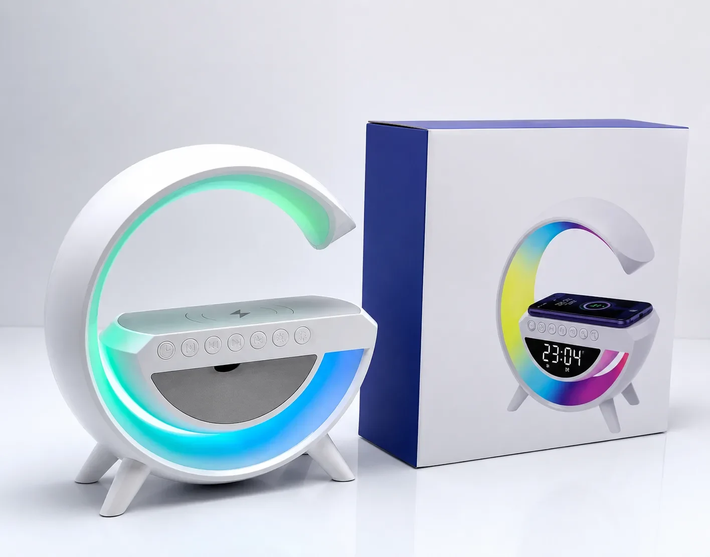 سماعة وساعة ذكية  BT-3401 اللاسلكية بإضاءة LED ( حجم كبير )