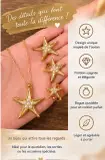 Parure Étoile de Mer  Acier inoxydable (collier + boucles d'oreilles + bague).