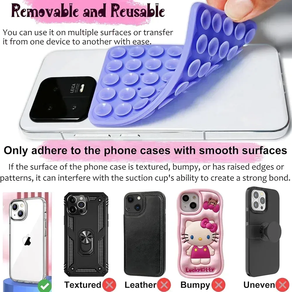 Support Téléphone XL à Double Ventouse – Silicone Antidérapant, Amovible