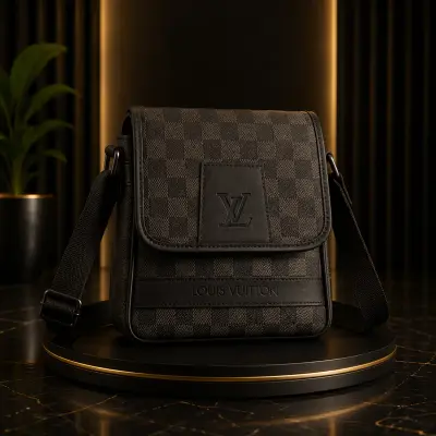 Sacoche Gucci gris foncé noir