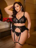طقم رباط ساق  مزين بالدانتيل