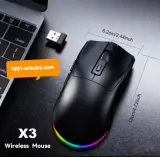 Souris Sans Fil Bi-Modes - Station de Charge Magnétique - RVB Bluetooth 5.2.