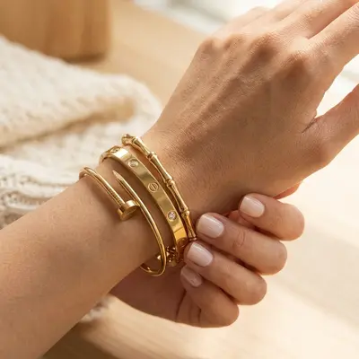 Bracelet 3 piece Style Cartier