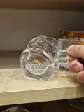 🥤 VERRE À POIGNÉE TEXTURE MARTELÉE - TRANSPARENT