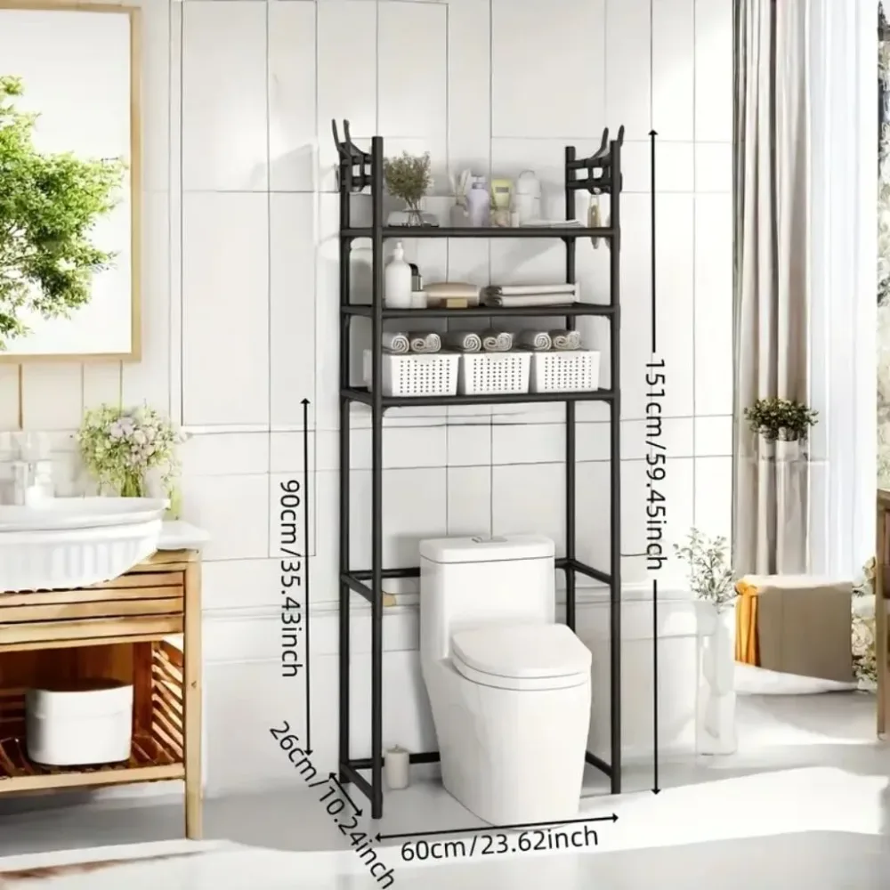 Étagère de Rangement Moderne sur Pied pour Toilettes 3 Tier – رف تخزين المرحاض