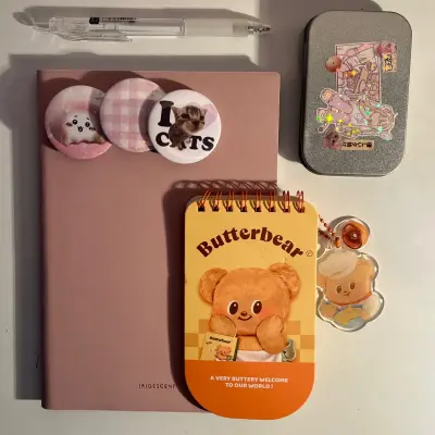 Pink butterbear pack