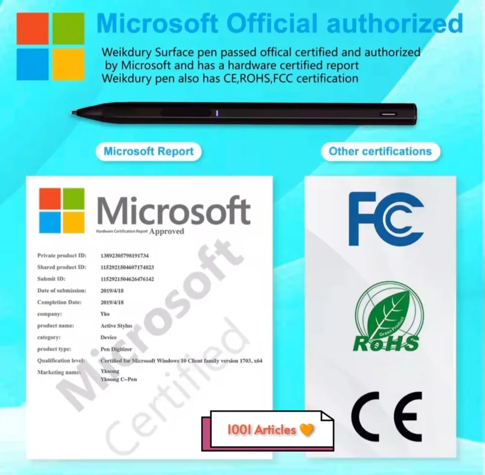 Stylet MPP 2.0 pour Microsoft Surface / Pro