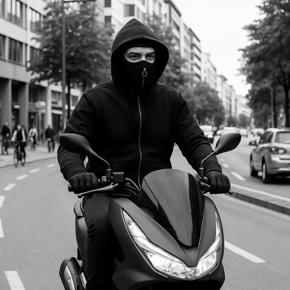 HOODIE NINJA الشبح نينجا الاصلي قطني قلاسي من خارج بملمس ناعم ومقطن وسخون من داخل للشباب لون اسود