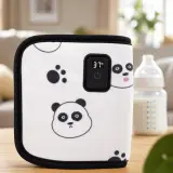 🐼 Chauffe-Biberon Nomade USB - Housse Motif Panda avec Écran LED