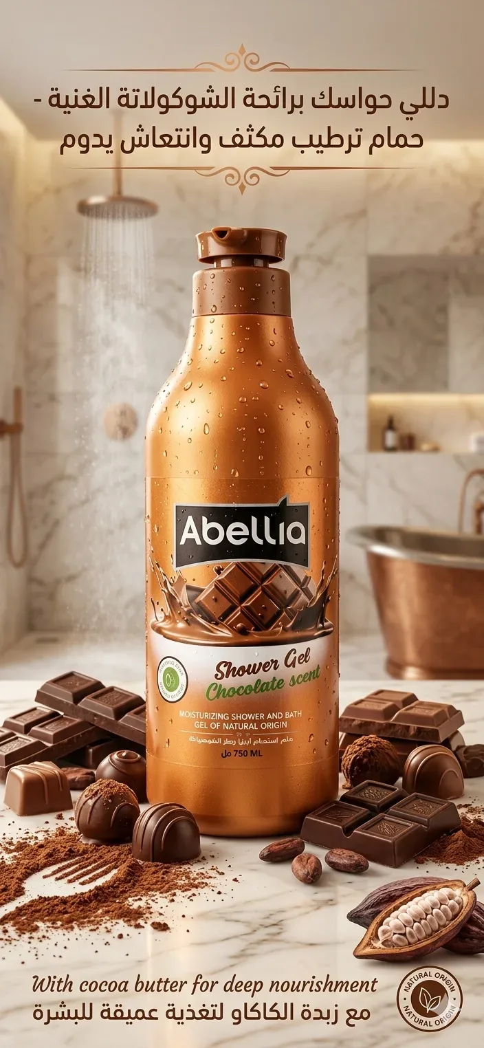 Abellia جال دوش بعطر الشوكولاطة 750ml