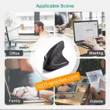 Souris verticale ergonomique sans fil 2.4 GHZ, 06 boutons.