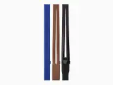 Pochette Téléphone en Tissu avec Longue Bandoulière – Bleu Ciel, Bleu & Marron