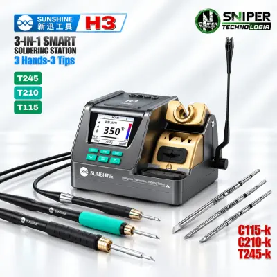 3-IN-1 SMART SOLDERING STATION 3 Hands-3 Tips SUNSHINE H3
