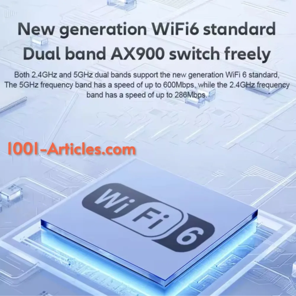 Adaptateur Antenne USB AX900 WIFI6 et Bluetooth 5.4.2, double bandes