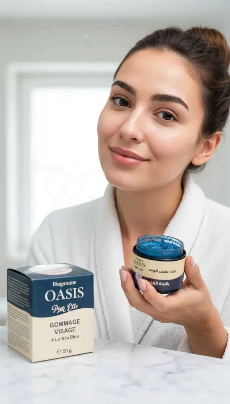 Masque Gommage Visage au Nila Bleu – Biogamme Oasis