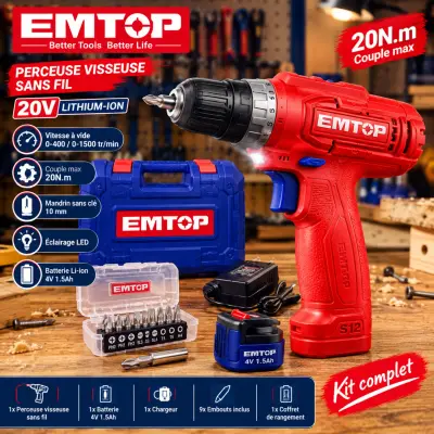 Visseuse 12V EMTOP
