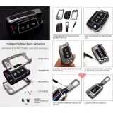 Coque clé pour Audi A1 VW Golf 7 Polo Touran T-ROC Tiguan / Skoda / Seat