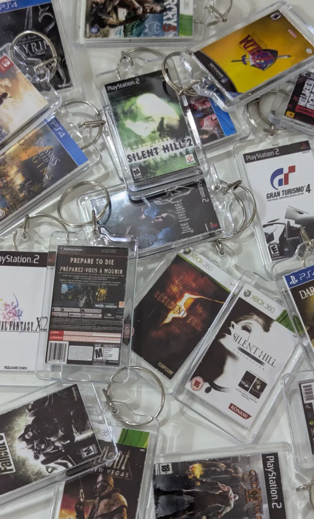 Porte clés cover jeux video