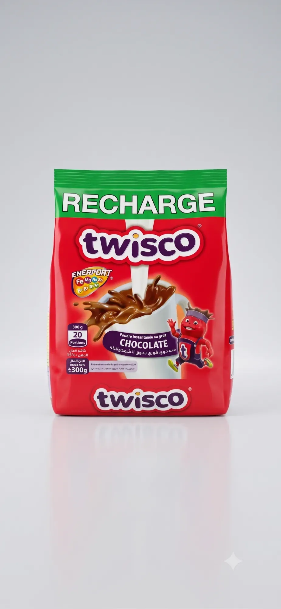 مسحوق فوري بذوق الشكولاطة Recharge twisco 300g