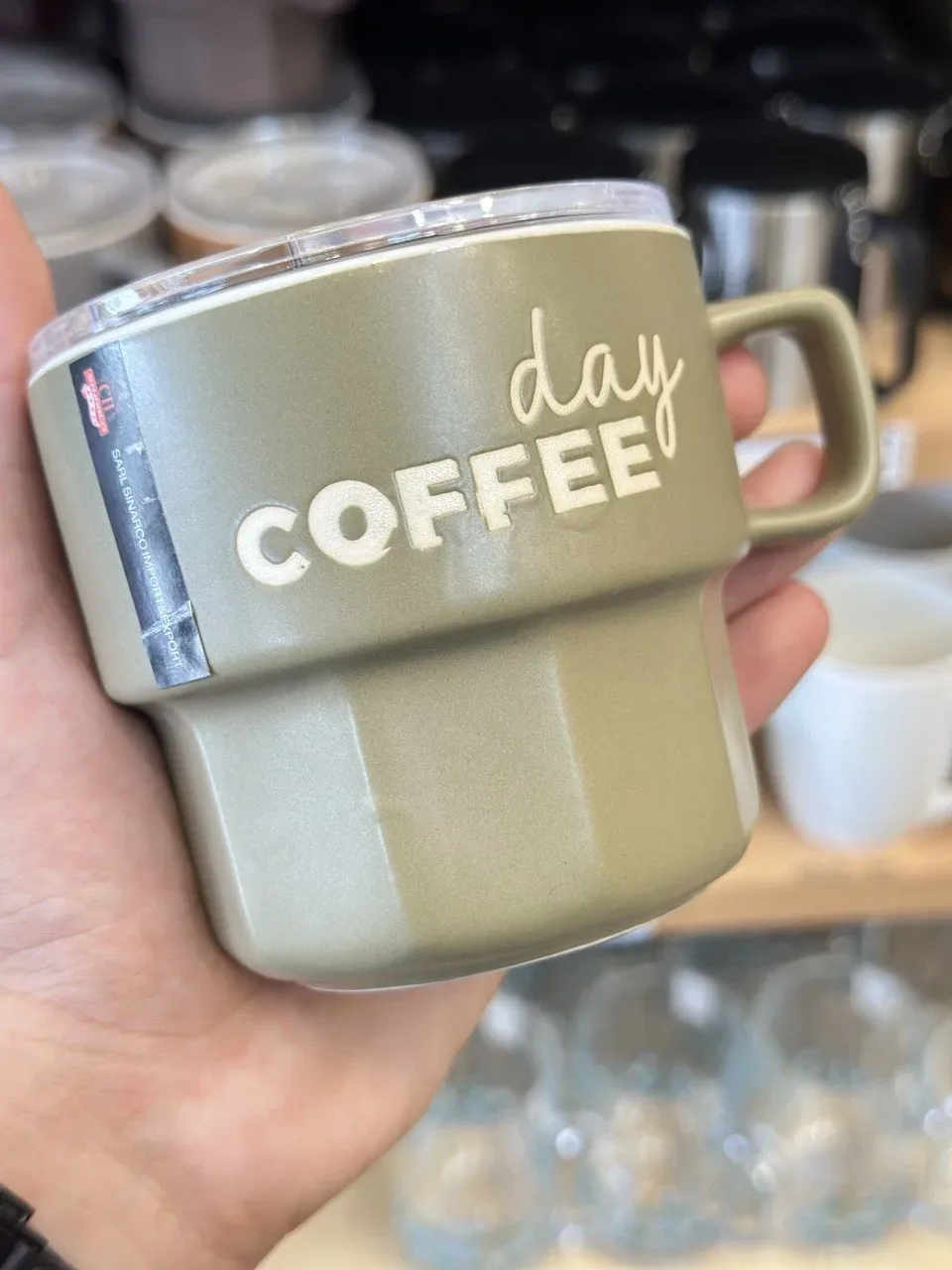 ☕ Mug en Céramique "Day Coffee" avec Couvercle