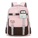 Sac à Dos Scolaire Enfant avec Trousse Motif Calculatrice Tissu Imperméable Rose SACKDS34RS - حقيبة ظهر مدرسية للأطفال
