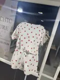 Ensemble Pijamas Femme blanc à cœur rouge
