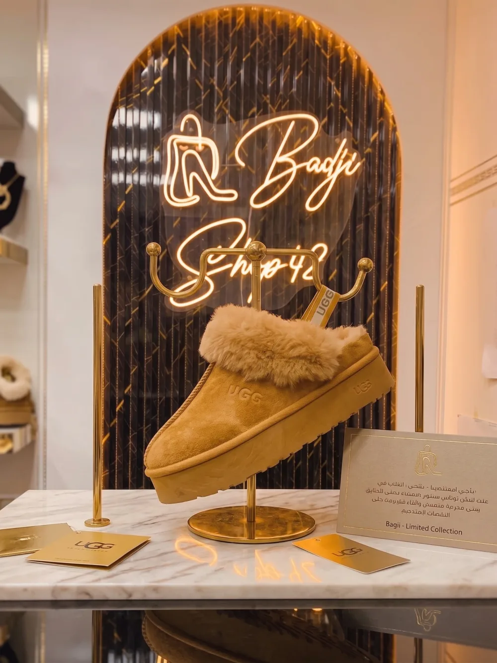 🥿 سليبر شتوي بلاتفورم مبطن بالفرو الفاخر (طراز UGG Tazz Style) ❄️👢