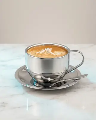 طقم قهوة إينوكس 250مل