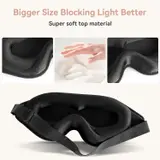 Masque de sommeil 3D ergonomique et profond amélioré avec sangle ajustable - قناع نوم مريح