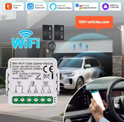 Module contrôleur seul, intelligent, ouverture de porte de garage, Wifi, Tuya Smart.
