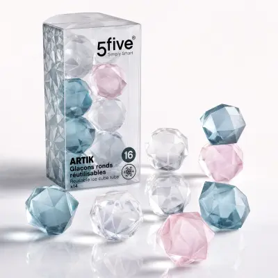 5FIVE Artik – Glaçons ronds réutilisables (x16)