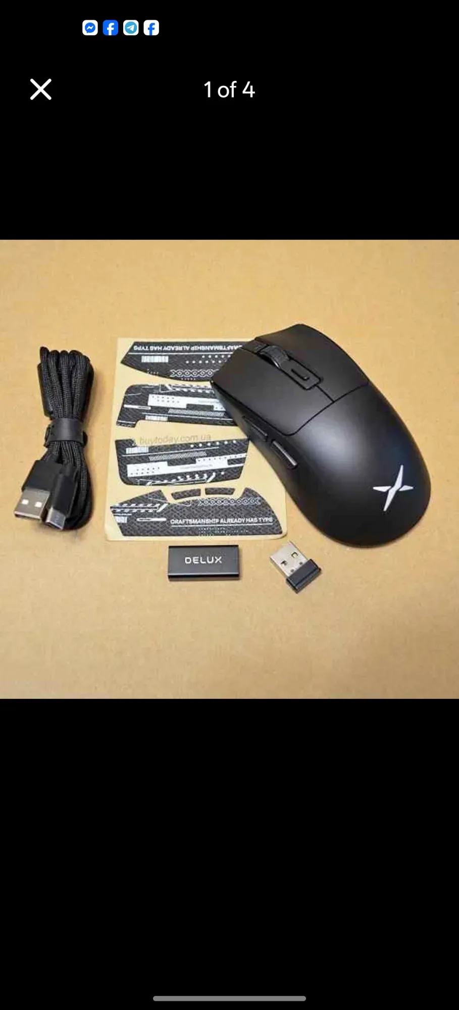 Mouse Gaming Deleux M600 Pro Paw 3395/26000 DPI / 56g /wireless 🛜+Cable