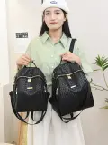 Sac à Dos Femme en Cuir Tressé Élégant avec Ceinture D'Épaule Convertible - حقيبة ظهر جلدية للنساء بتصميم فاخر