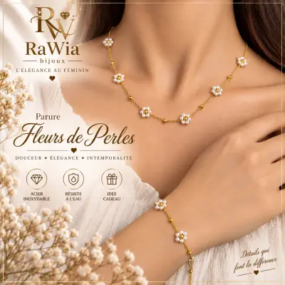 Parure Fleurs de perles