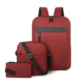 Ensemble 3 PCS sac a dos Élégant et Imperméable pour Homme Avec Port USB Noir Mat-02 - طقم حقائب رجالية أنيقة 3 في 1 مع منفذ شحن