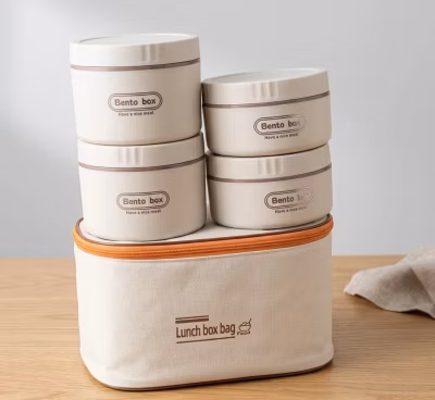 حافظة طعام - Lunch Box 4 pcs avec sac isotherme