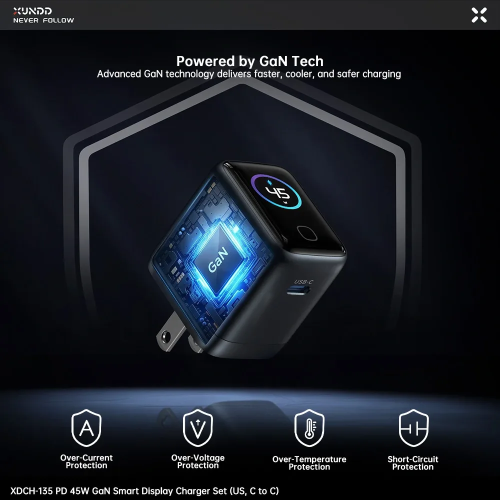 CHARGEUR XUNDD 45W GAN