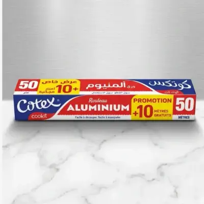 Cotex ورق اليمينيوم 50+10متر