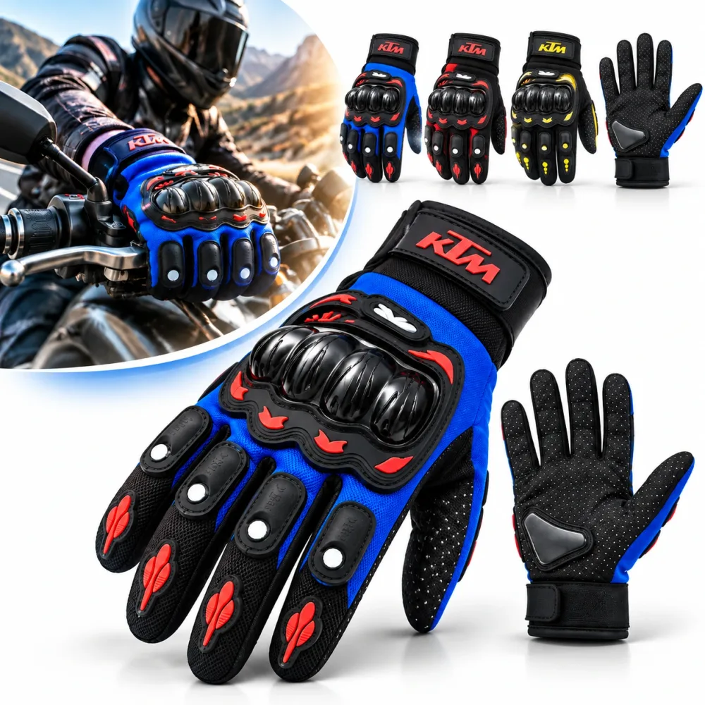 Gants de Moto KTM Protection Articulations et Grip Antidérapant - قفازات دراجات نارية مع حماية للمفاصل وتصميم مضاد للانزلاق