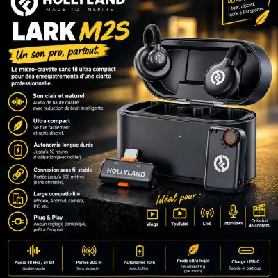 Microphone sans fil Hollyland LARK M2S original